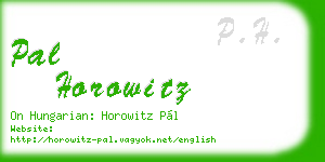 pal horowitz business card